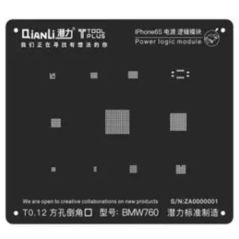 3D Black Stencil Power Logic Iphone 6s
