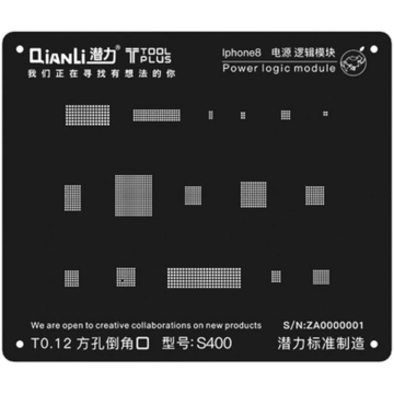 3D Black Stencil Power Logic Iphone 8 & X